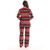 #followme  Womens Printed Microfleece Button Front PJ Pant Set with Socks / Winter Pajamas - 4 of 4