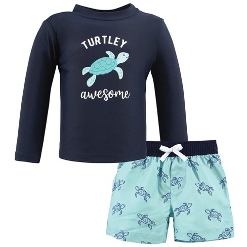 Costume Bambino Hudson Baby - Set Rashguard Manica Lunga Tema Tartarughe - Foto 1