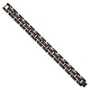 Black Bow Jewelry 15mm Stainless Steel & Carbon Fiber Multicolor Link Bracelet, 8.5 Inch - 2 of 4
