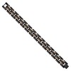 Black Bow Jewelry 15mm Stainless Steel & Carbon Fiber Multicolor Link Bracelet, 8.5 Inch - image 2 of 4