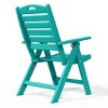 WestinTrends Malibu HDPE Adjustable Highback Folding Patio Dining Chair - 4 of 4