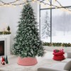 Adjustable Christmas Tree Collar with Diamond Pattern, Soft Plush Boho Xmas Tree Ring Tree Skirt for Holiday Home Decor - 2 of 4