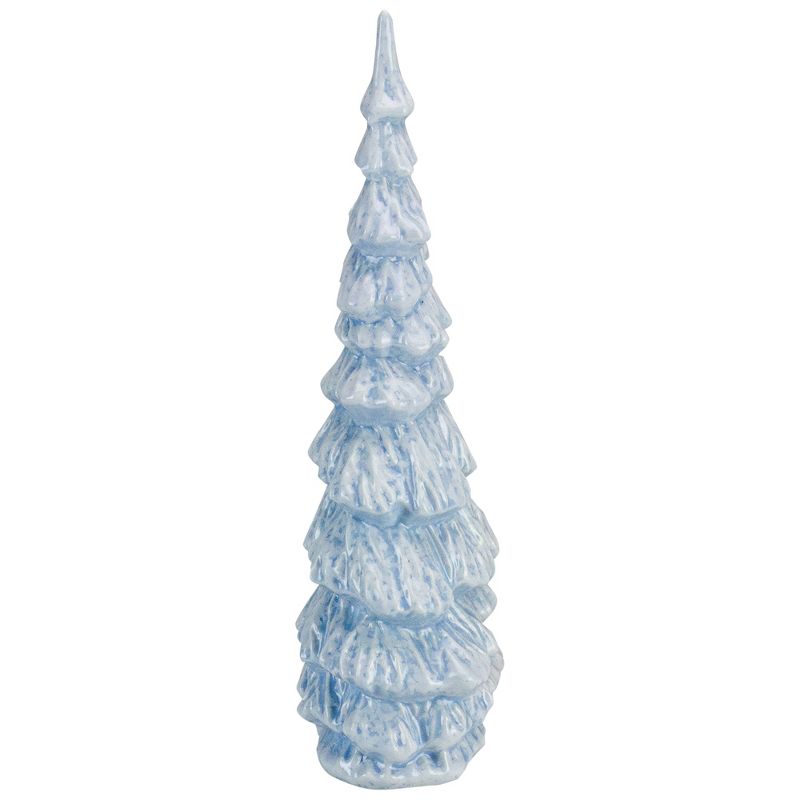 Northlight 12.5" Blue and White Textured Christmas Tree Tabletop Decor, 3 of 9