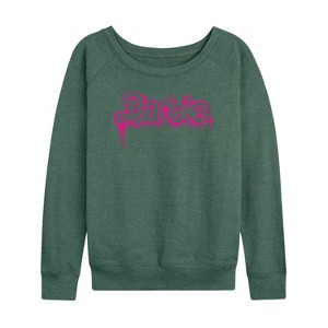 Women's - Barbie - Spray Painted Dripping Lightweight French Terry Slouchy - 1 of 4