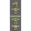 The Mandalorian Grogu Poses with Logo Men's Heather Gray Sleep Pajama Pants - 2 of 3