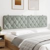 vidaXL Headboard Cushion Light Gray 76" Velvet - 3 of 4