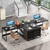 Okak Modern Home Office L-Shaped Computer Desk with Drawers & Shelves,Multifunctional Corner Writing Desk with for Study,Office,Studio - 3 of 4