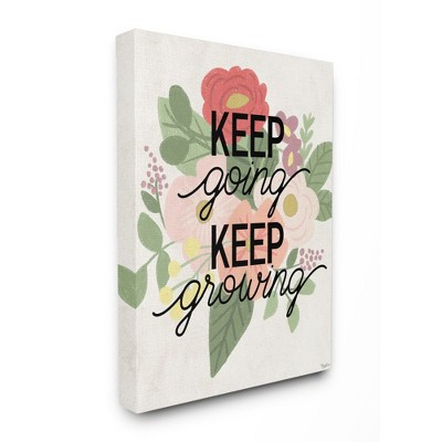 Stupell Industries Keep Growing Flower Drawing Inspiring Word Design