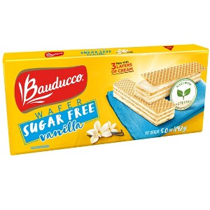 Bauducco Vanilla Wafer Cookies Zero Sugar - Pack of 18 - 5 oz - 1 of 4