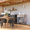 Seville Classics Stainless Steel Work Center Island Table Kitchen Cart with Wood Top - 3 of 4