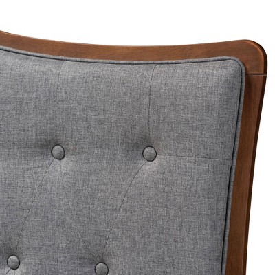 Georgia Gray Tufted Upholstered Wood Queen Headboard