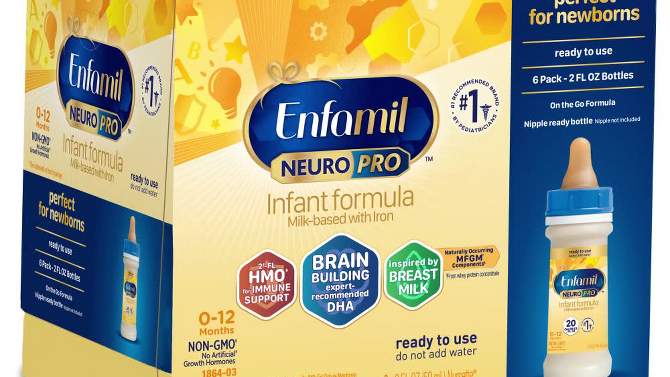 Enfamil NeuroPro Ready to Feed Infant Formula Bottles - 2 fl oz Each/6ct, 2 of 14, play video