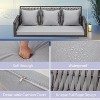EROMMY Patio Hanging Swing Bench Chair with Cushions - 3 of 4