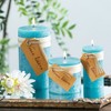 Sea Glass Timber Pillar Candles Kit - Set of 3 - 3 of 4