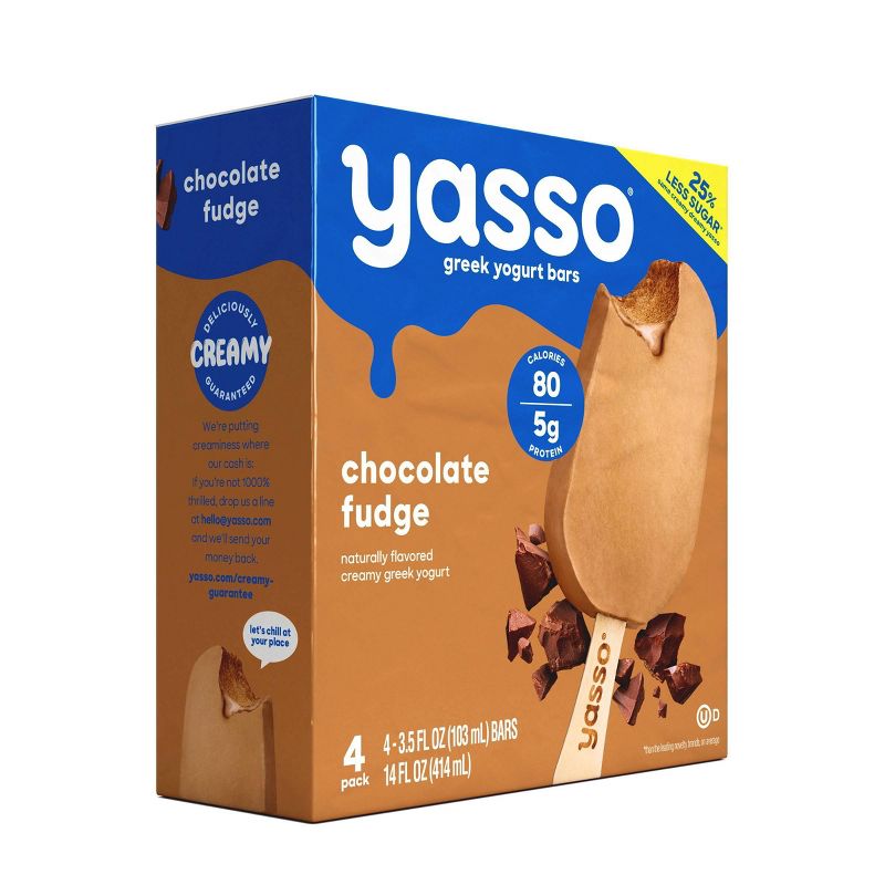 Yasso Frozen Greek Yogurt - Chocolate Fudge Bars - 4ct, 3 of 7