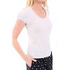 ADR Women's 100% Cotton Pajamas, Short Knit Top Woven Bottom Pj Set - 3 of 3