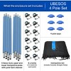 Upper Bounce Trampoline Safety Enclosure Set including Net, Poles, Pole caps, Foam Sleeves - Fits Round Frame, Installs Outside the Frame - 2 of 4