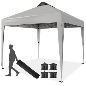 10 x 10 FT Pop Up Canopy Tent, Commercial Portable Canopy with Wheeled Carry Bag, Waterproof Party Tent for Patio, Garden - 1 of 4