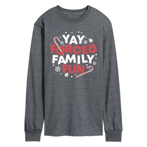 Men's - Instant Message - Yay Forced Family Fun Long Sleeve Graphic T-Shirt - 1 of 4