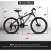 YONWAY Mountain Bike 26 Inch Wheels, 21-Speed Full Suspension Trail City Mountain Bike, Disc Brakes Thumb Shock Bicycles for Men and Womens - 3 of 4