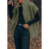 Imily Bela Womens Casual Button Down Fuzzy Fleece Vest - Oversized Warm Jacket with Pockets - 2 of 4