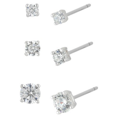 sterling silver stud earrings set