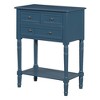 ACEPANO 23.7 in. W Narrow Console Table with Three Storage Drawers and Bottom Shelf-Navy - 4 of 4