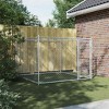 Dog Cage Grey Galvanized Steel 6.6x6.6x4.9 ft Durable Dog Cage vidaXL - 3 of 4