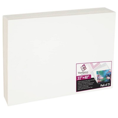 Viewpoint Foam Backing Assorted 1/8 in Thick 25-Pack, Acid-Free Pre-Cut Picture Frame Backing Board, Assorted Size Mat Board Sheets, WhitePolystyrene