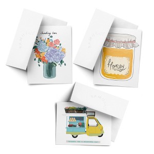 Everyday Greeting Card Pack (3ct) "Sending Love, Flowers, Honey" by Ramus & Co - 1 of 4
