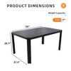 Sapphtopaz Patio Outdoor Table Aluminum Patio Dining Table Outdoor Dining Table Picnic Table with Woven Accents for Garden, Yard, Lawn, Patio - 4 of 4