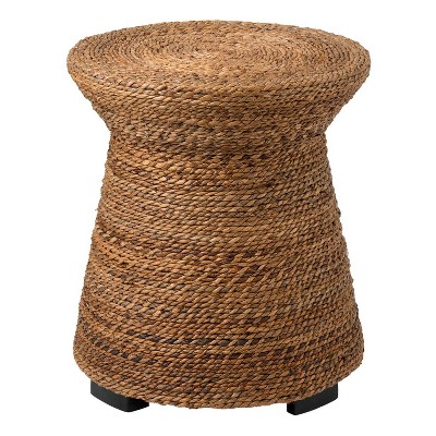 Divine Abaca Round Accent Table - Brown - East At Main