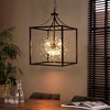Rennnsan Palorin 17"W 8-Light Sputnik Dandelion Crystal Industrial Dimmable Chandelier in Black - 4 of 4