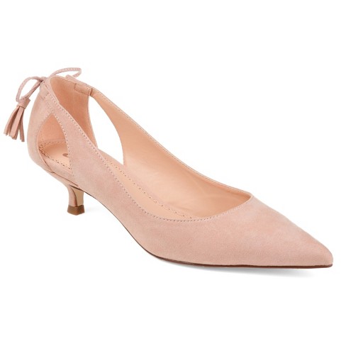 Journee Collection Womens Bindi Pointed Toe Kitten Heel Pumps Pink