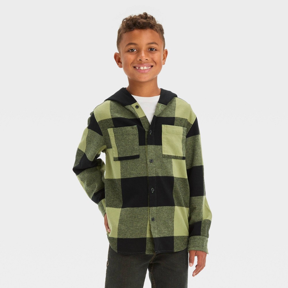 Boy Long Sleeve Hooded Shacket