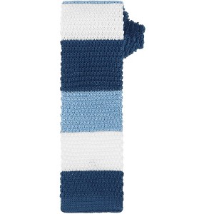 INSPIRE CHIC Men's Knitted Striped Skinny Neckties - 1 of 4