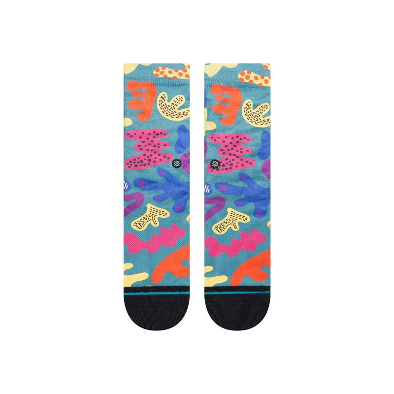 Stance Kids&#39; Abstract Shapes Crew Socks - Teal Blue L, 3 of 11