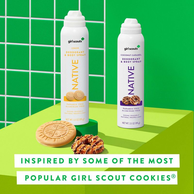 Native Limited Edition Girl Scout Coconut Caramel Cookie Deodorant Spray - 3.5oz, 6 of 10