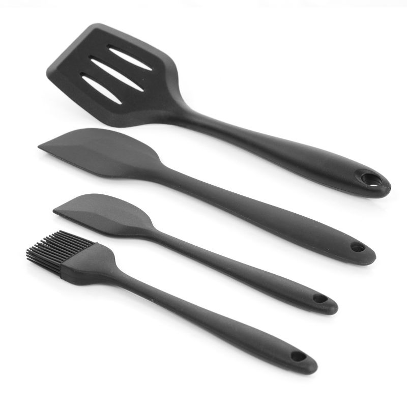 MegaChef Black Silicone Cooking Utensils, Set of 12, 5 of 8