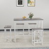 KTMBDW Dining Table Set, 5 Piece Dining Table Set with 4 Bar Stools Counter Height Bar Table and Chairs Set for Kitchen, Living Room - 4 of 4