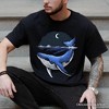 Moonlit Whale Vintage T-Shirt, Night Ocean Retro Tee | OrnamentallyYou - 4 of 4
