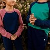 Kids' Stevie Raglan Sweatshirt - Hunter Green & Navy Color Block - Jackalo - 3 of 4