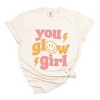 Simply Sage Market You Glow Girl Smiley Garment Dyed Tee - 2 of 4
