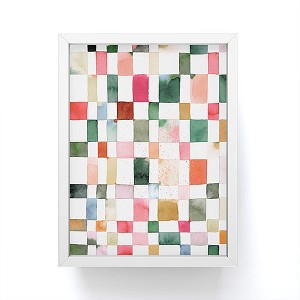Ninola Design Watercolor checker Yuletide Framed Mini Art Print - Society6 - 1 of 3