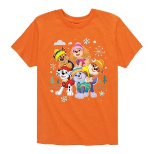 Boys' - Paw Patrol - Skye Everest Rubble Chase Marshall Winter Group Short Sleeve Graphic T-Shirt - 1 of 4