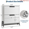 Entryway Shoe Storage Cabinet with 2 Flip Drawers, Freestanding Shoe Organizer w/Metal Legs, Adjustable Shelf Narrow Shoe Rack Cabinet - 2 of 4
