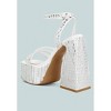 Mirror Embellished Flare Block Heel Women Sandals - 2 of 4