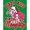 Men's My Little Pony: Friendship is Magic Christmas Pinkie Pie Naughty or Nice T-Shirt - 2 of 4