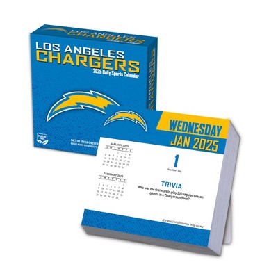 NFL Los Angeles Chargers 2025 Box Calendar