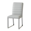 ChicFurnit Dining Sets of 6 pcs Premium PU Chairs with High Density Foam and Sturdy Iron Legs for Home or Office, Gray, 21.5"*17.2"*35.7" - 4 of 4